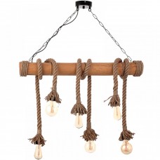 Φωτιστικό Κρεμαστό 90cm 6xE27 230V Bamboo με σχοινί 5307-6